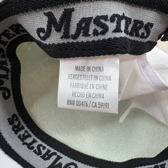 Masters American Needle Mens White Stretch Adjustable Golf Performance Hat Cap - Picture 8 of 11